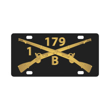 Load image into Gallery viewer, Bravo Company, 1st Battalion, 179th Infantry Regiment - Inf Branch wo Txt X 300 Classic License Plate