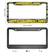 Load image into Gallery viewer, OPERATION URGENT FURY - All Over Print License Plate Frame License Plate Frame Black