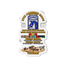 Load image into Gallery viewer, Die-Cut Magnet - XVIII Airborne Corps Desert Storm Ribbons - with Scene - 3D - Transparent