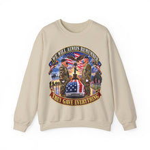 Load image into Gallery viewer, Crewneck Sweatshirt - Emblem - We Will Always Remember - They Gave Everything - 3D - Enhanced