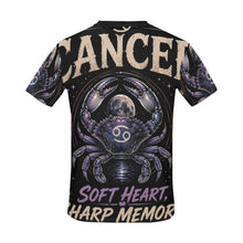 Load image into Gallery viewer, Cancer - Soft Heart, Sharp memory Men's All Over Print Crew Neck T-Shirt