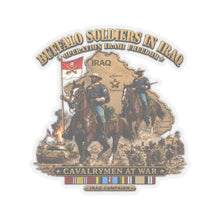 Load image into Gallery viewer, Kiss-Cut Stickers - Army - Buffalo Soldiers in Iraq - OIF - Cavalrymen at War w IRAQ SVC - 3D - Enhanced