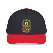 Load image into Gallery viewer, Mid Profile Baseball Cap - Vietnam Combat Veteran - 2nd Bn, 28th Inf 1st Inf Div - VN SVC w bronze star w OLC - 4 Stars w Battle Scene - 3D - Transparent
