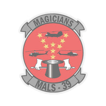 Load image into Gallery viewer, Kiss-Cut Stickers - USMC - Marine Aviation Logistics Squadron 39 - MALS 39 - Magicians wo txt