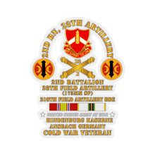 Load image into Gallery viewer, Kiss-Cut Stickers - Army - 2nd Bn 28th Artillery - 210th FA Bde - Hindenburg Kaserne Ansbach Germany w COLD SVC