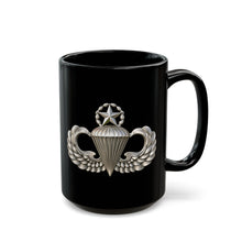 Load image into Gallery viewer, Black Mug (15oz) - Army - Master Airborne Badge - No Txt - 3D X 300