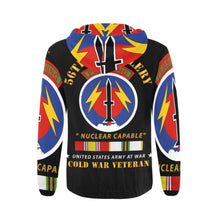 Load image into Gallery viewer, 56th Artillery - Pershing - Nuclear Capable w COLD Svc Medals Men's All Over Print Full Zip Hoodie
