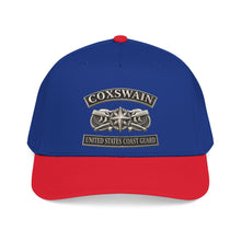 Load image into Gallery viewer, Mid Profile Baseball Cap - USCG - Coxswain w txt - Silver - 3D - Enhanced