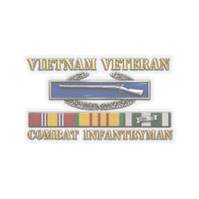 Load image into Gallery viewer, Kiss-Cut Stickers - Army - Vietnam Veteran - Cbt Infantryman w CIB VN SVC - 3D X 300