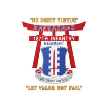 Load image into Gallery viewer, Kiss-Cut Vinyl Decals - Army - 187th Infantry Regiment - Torii, Rakkasans, Let Valor Not Fail, English, Latin X 300