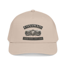 Load image into Gallery viewer, Mid Profile Baseball Cap - USCG - Coxswain w txt - Silver - 3D - Enhanced