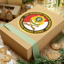 Load image into Gallery viewer, Kiss-Cut Stickers - Army - 2nd Armored Cavalry Regiment DUI - Red White - Operation Desert Storm