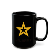 Load image into Gallery viewer, Black Mug (11oz, 15oz) - Army Star W Us Army