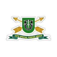 Load image into Gallery viewer, Kiss-Cut Stickers - Army - 10th Special Forces Group - Flash w Br - Ribbon X 300