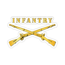 Load image into Gallery viewer, Kiss-Cut Stickers - Army - Infantry Br - Crossed Rifles w Gradient Outline