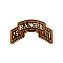 Load image into Gallery viewer, Kiss-Cut Stickers - Army - 75th Ranger Regiment - Ranger Scroll - 3D - Enhanced