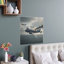 Load image into Gallery viewer, Indoor and Outdoor Silk Posters - April 8, 1950, Baltic Sea - Latvia Soviet fighters shot down a U.S. Navy PB4Y-2 - Liberator - Cold War