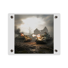 Load image into Gallery viewer, Acrylic Wall Art Panel - M10 Wolverine battles German Panzer Tank WWII
