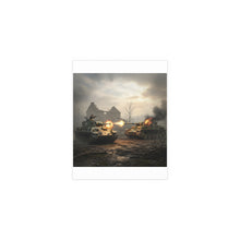 Load image into Gallery viewer, Indoor and Outdoor Silk Posters - M10 Wolverine battles German Panzer Tank WWII