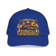 Load image into Gallery viewer, Mid Profile Baseball Cap - 4th Armored Division - PATTON'S M60A1 Main Battle Tank - Breakthrough Division