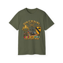 Load image into Gallery viewer, Unisex Ultra Cotton Tee - Army - 8th Cavalry (Air Cav) - 1st Cav Division w VN SVC - 3D - Enhanced