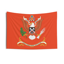 Load image into Gallery viewer, Indoor Wall Tapestries - 43rd Signal Battalion - TEAMWORK STRENGTH SPEED, Battalion Colors Tapestry
