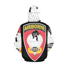 Load image into Gallery viewer, Men's All Over Print Hoodie (USA Size) (Model H13) - 555th Parachute Infantry Battalion wo Txt