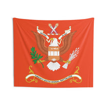 Load image into Gallery viewer, Indoor Wall Tapestries - 26th Signal Battalion - WEATHER OR NOT, Battalion Colors Tapestry
