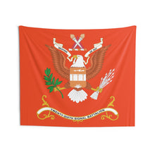 Load image into Gallery viewer, Indoor Wall Tapestries - 26th Signal Battalion - WEATHER OR NOT, Battalion Colors Tapestry