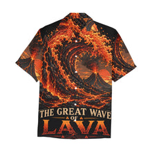 Load image into Gallery viewer, Great Wave of Lava Men's All Over Print Hawaiian Shirt With Chest Pocket(ModelT58)(Merged Design)