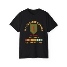 Load image into Gallery viewer, Unisex Ultra Cotton Tee - Army - SSI - 1st Infantry Division - Big Red One - Vietnam Veteran w VN SVC Bar X 300