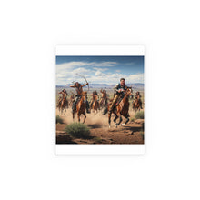 Load image into Gallery viewer, Indoor and Outdoor Silk Posters - Apache Indians attacking a Pony Express Rider