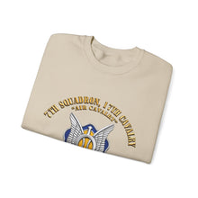 Load image into Gallery viewer, Crewneck Sweatshirt - Army - 7th Squadron - 17th Cavalry - 4th ID - Vietnam Vet w SVC Ribbon - 3D X 300
