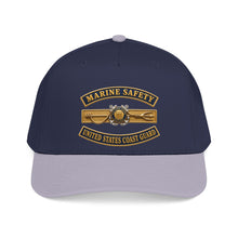Load image into Gallery viewer, Mid Profile Baseball Cap - USCG - Marine Safety - Auxiliary w txt - 3D - Enhanced