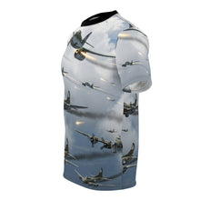 Load image into Gallery viewer, AOP Unisex Tee - German jet fighters - Messerschmitt Me 262 - Attacking US Bomber Formations - Combat Box