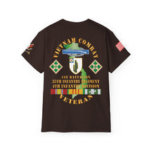Load image into Gallery viewer, Unisex Ultra Cotton Tee - Vietnam Combat Infantry Veteran, 1st Battalion, 35th Infantry Regiment with CIB - Vietnam Service RIbbons