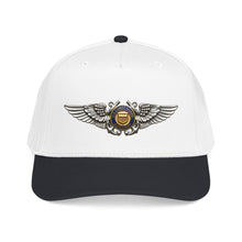 Load image into Gallery viewer, Mid Profile Baseball Cap - USCG - Aviator Badge - Auxiliary wo txt - 3D - Enhanced