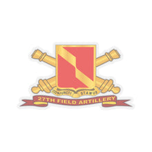Load image into Gallery viewer, Kiss-Cut Stickers - Army - 27th Field Artillery w Br - Ribbon