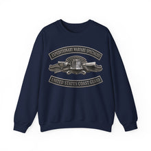 Load image into Gallery viewer, Crewneck Sweatshirt - USCG - Expeditionary Warfare Specialist w txt - 3D - Enhanced