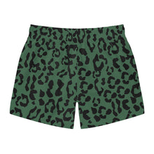 Load image into Gallery viewer, Swim Trunks - Leopard Camouflage - Green-Black