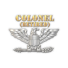 Load image into Gallery viewer, Kiss-Cut Stickers - Colonel - Retired - 3D - Enhanced