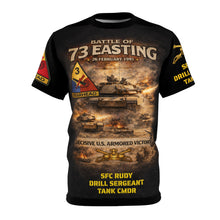 Load image into Gallery viewer, Battle of 73 Easting Veterans Tribute All-Over Print Tee — 3rd Armored Division (Spearhead) - SFC RUDY