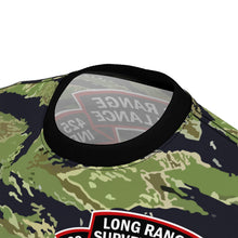 Load image into Gallery viewer, Unisex AOP Tee - Army - F Company, 425th Long Range Surveillance (RANGER) - Military Tiger Stripe Jungle Camouflage Shirt