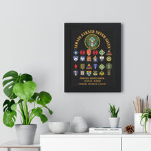 Load image into Gallery viewer, Honorable Veteran Framed Poster, Military Wall Art, Retirement Gift, Veteran's Day Decor, Personalized Military Tribute - Combat Veteran - 11B40X - Retired Army with Multi Units