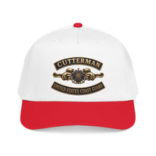 Load image into Gallery viewer, Mid Profile Baseball Cap - USCG - Cutterman - Auxiliary w txt - 3D - Enhanced