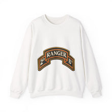 Load image into Gallery viewer, Crewneck Sweatshirt - Army - 2nd Ranger Battalion - Ranger Scroll - 3D - Enhanced