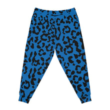 Load image into Gallery viewer, Athletic Joggers (AOP) - Leopard Camouflage - Blue-Black