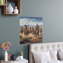 Load image into Gallery viewer, Indoor and Outdoor Silk Posters - Apache Indians attacking a Pony Express Rider