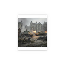 Load image into Gallery viewer, Indoor and Outdoor Silk Posters - US Tank Destroyer - M10 Wolverine Battles a German Panzer Tank