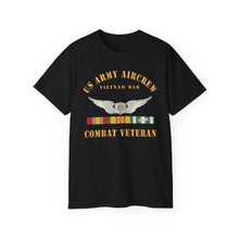 Load image into Gallery viewer, Unisex Ultra Cotton Tee - Army - US Army AirCrew - Air Crew Badge - Vietnam - Combat Veteran VN SVC X 300